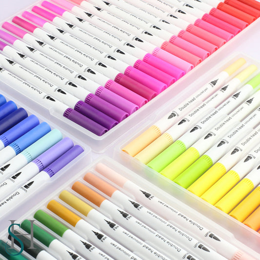 Vibrant Colors Dual Tip Brush Art Marker Pens