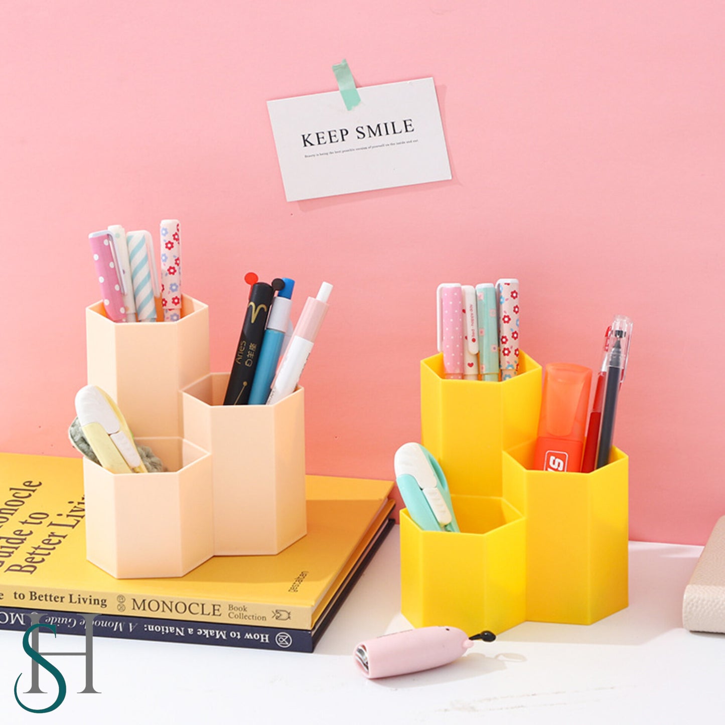 Frosted Prism Desk Organizer