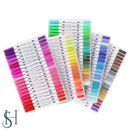 Vibrant Colors Dual Tip Brush Art Marker Pens