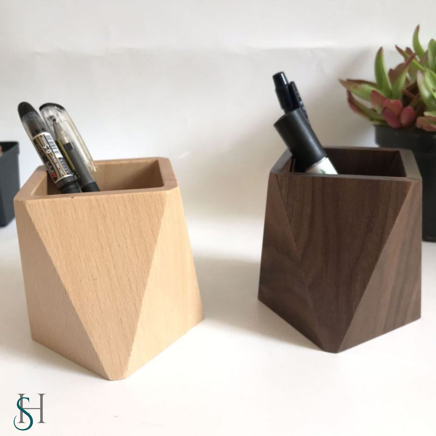 Wooden Pen Holder