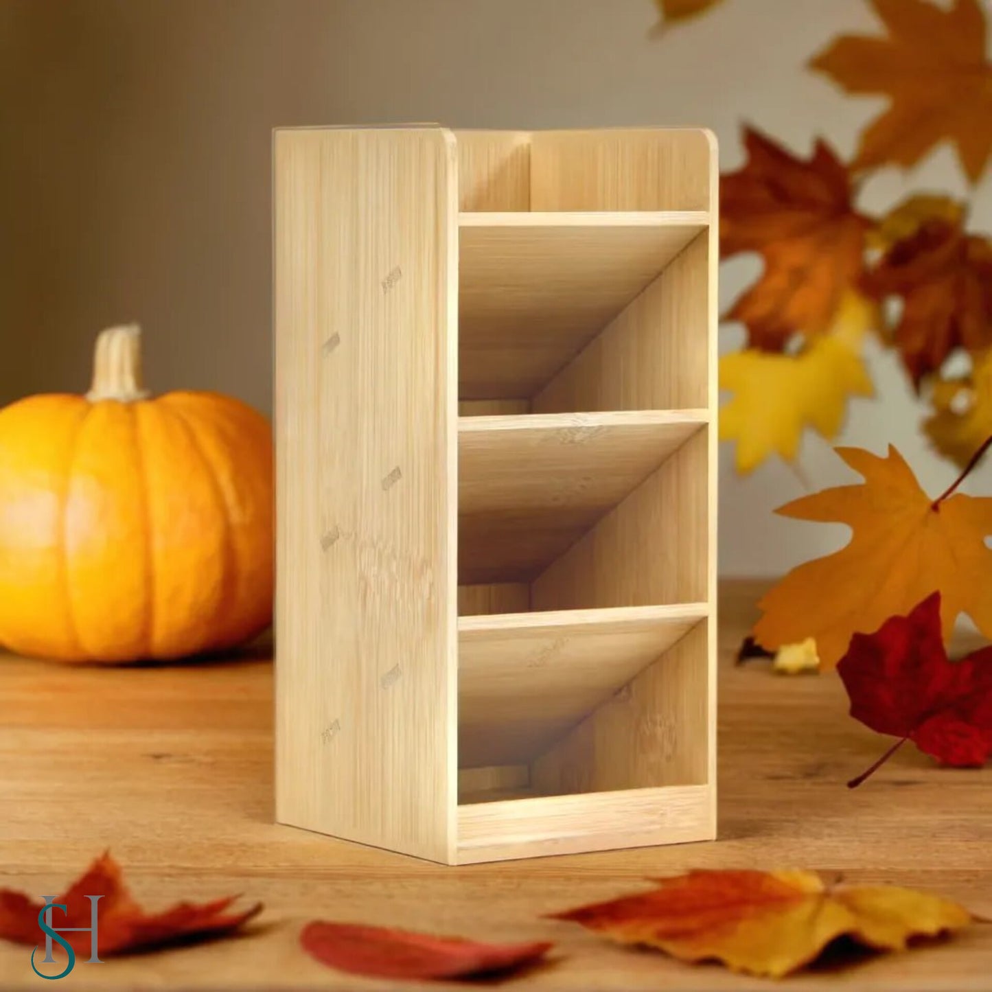 Bamboo Pen Holder Storage Box